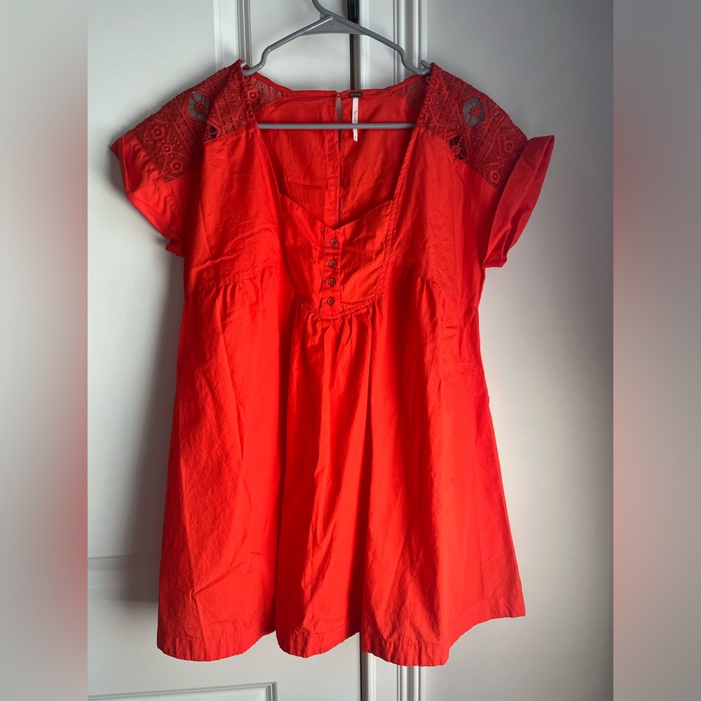 Free People- Orange mini dress